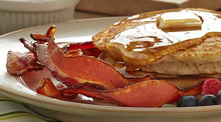 Cob-Smoked Bacon, Bacon, Maple Bacon, Vermont Breakfast, Maple Syrup, Thick Cut Bacon 